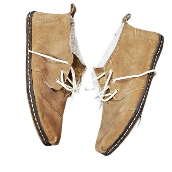 Toms Suede Taupe Moccasin Botties - Picture 1 of 6